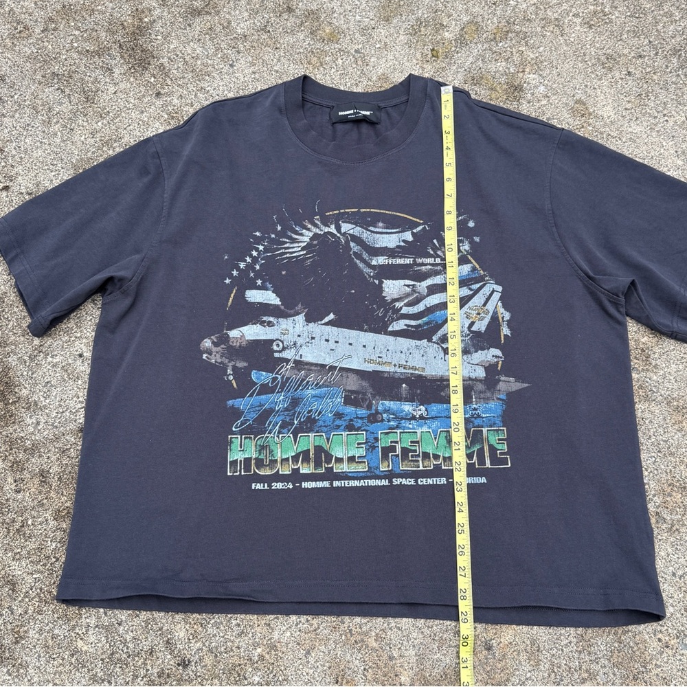 Homme + Femme Space Ship Black Tee size XXL - Picture 5 of 7